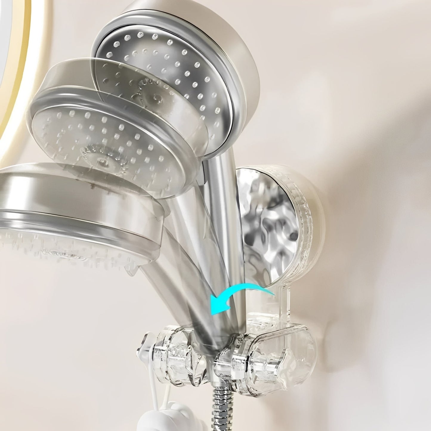 Adjustable Shower Head Holder with Strong Suction Cup