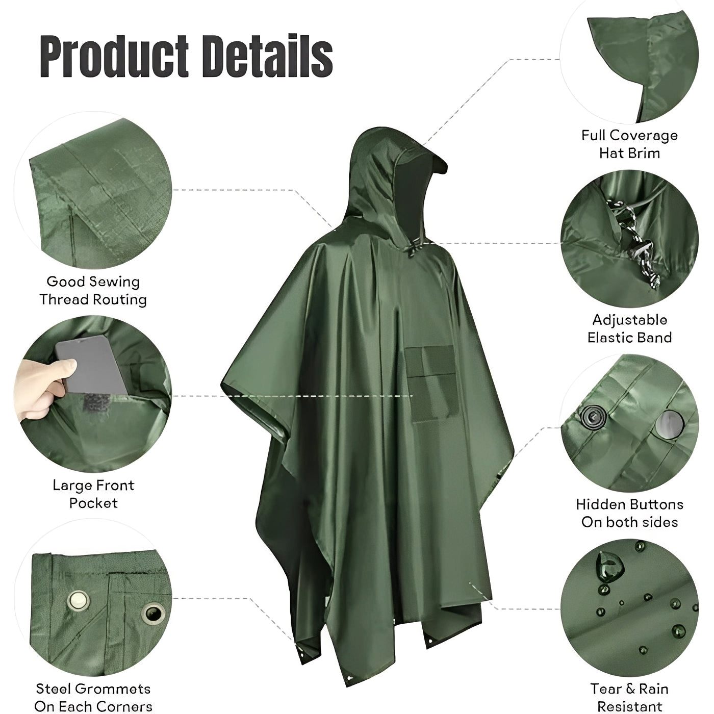 Waterproof Full Length Rain Cape
