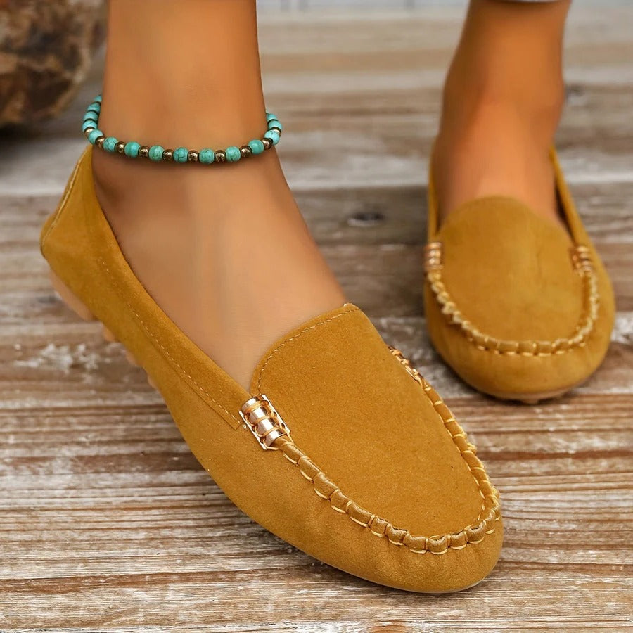 Comfortable Women's Faux Leather Slip On Loafers