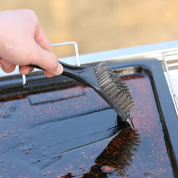 Heavy Duty Metal BBQ Grill Cleaning Brush
