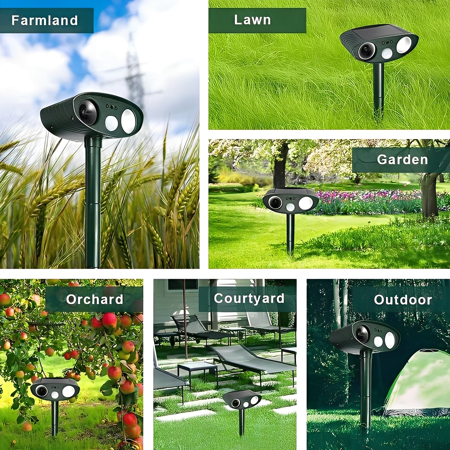 Outdoor Electronic Pest Repeller, 4 Pack
