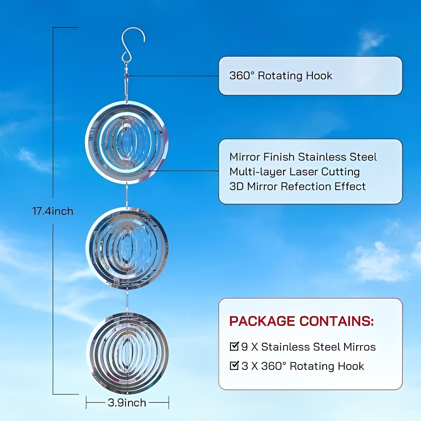 Shiny Bird Repellent Spinner for Garden