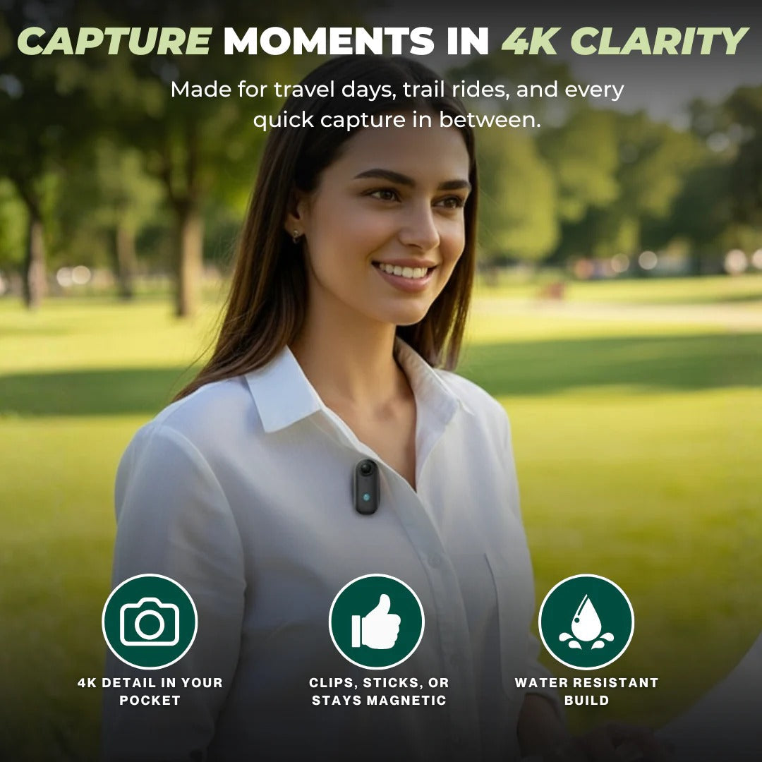 Small 4K Waterproof Action Cam with 128GB Storage