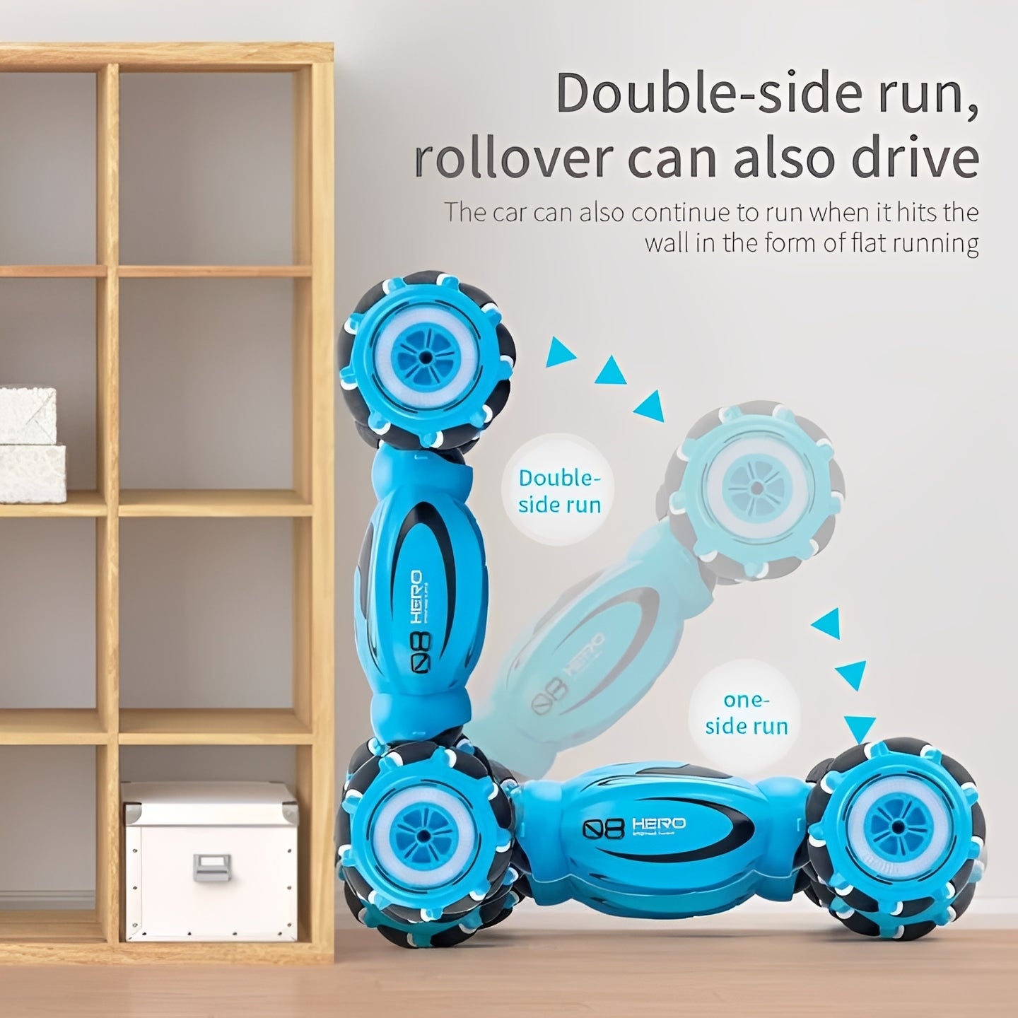 Remote Control Stunt Car with Reversible Driving Action