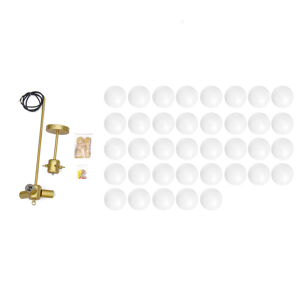 Matte Opal Globe Chandelier with Multiple Spheres – 3-Light Modern Ceiling Fixture for Dining Room & Living Room