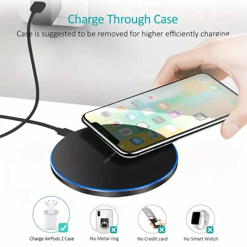 Quick 30W Wireless Phone Charger Pad