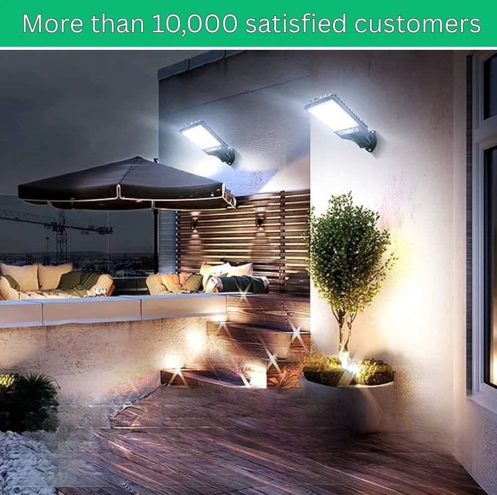 Outdoor Motion Sensor Solar Powered Wall Lamp