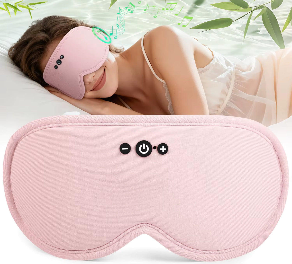 Serenity Collection | Bluetooth 5.4 3D Sleep Eye Mask with Zero Side Pressure | Breathable & Light Blocking for Restful Sleep