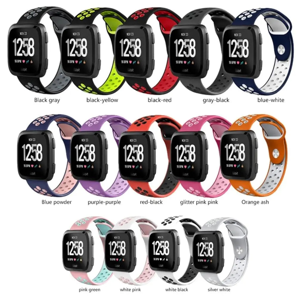 Silicone Replacement Wristband for Fitbit Versa 2 – Moisture-Resistant, Adjustable Fit Sport Strap for Everyday Workouts & Active Wear
