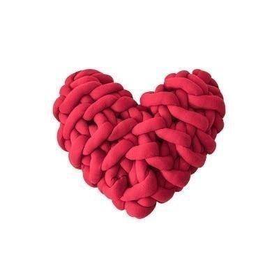 Valentine Heart Chunky Twist Throw Pillow Cushion