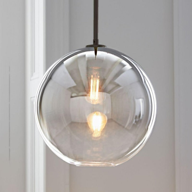 Stylish Brass Pendant Light with Glass Shade