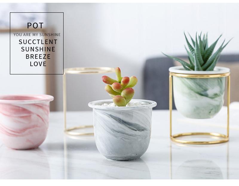 Regal Marble Ceramic Planter