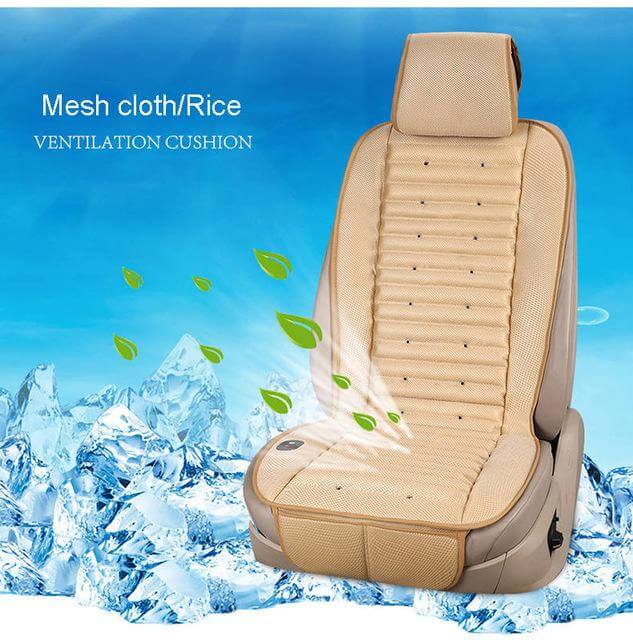 Ortekor Comfort Drive | Electric Air-Cooled Car Seat Cover with Integrated Fan | Breathable Mesh & Leather for Summer Relief