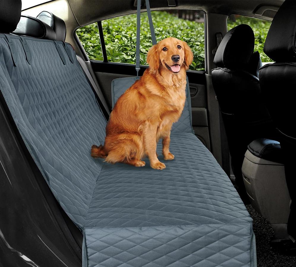 Dog Car Seat Cover with Safety Clips & Mesh Center | Eco-Friendly Design for Secure Travel