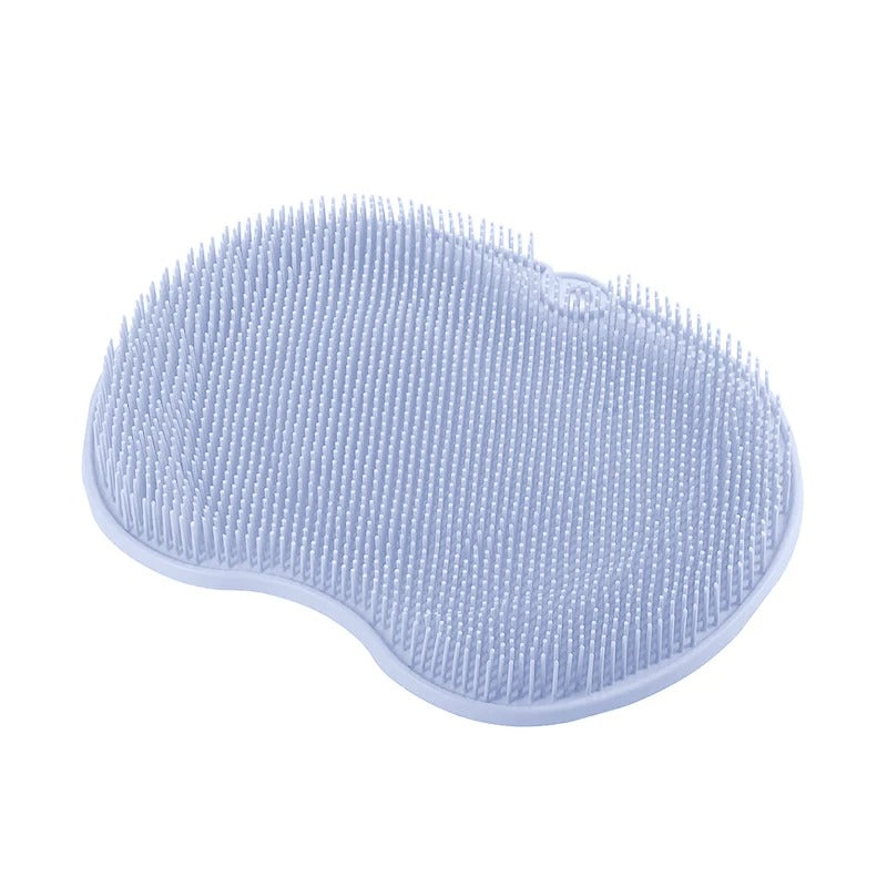 Foot Scrubber Mat with Suction Cups for Shower Floor – Massaging Silicone Bristles Exfoliate Feet Soles and Toes Without Bending