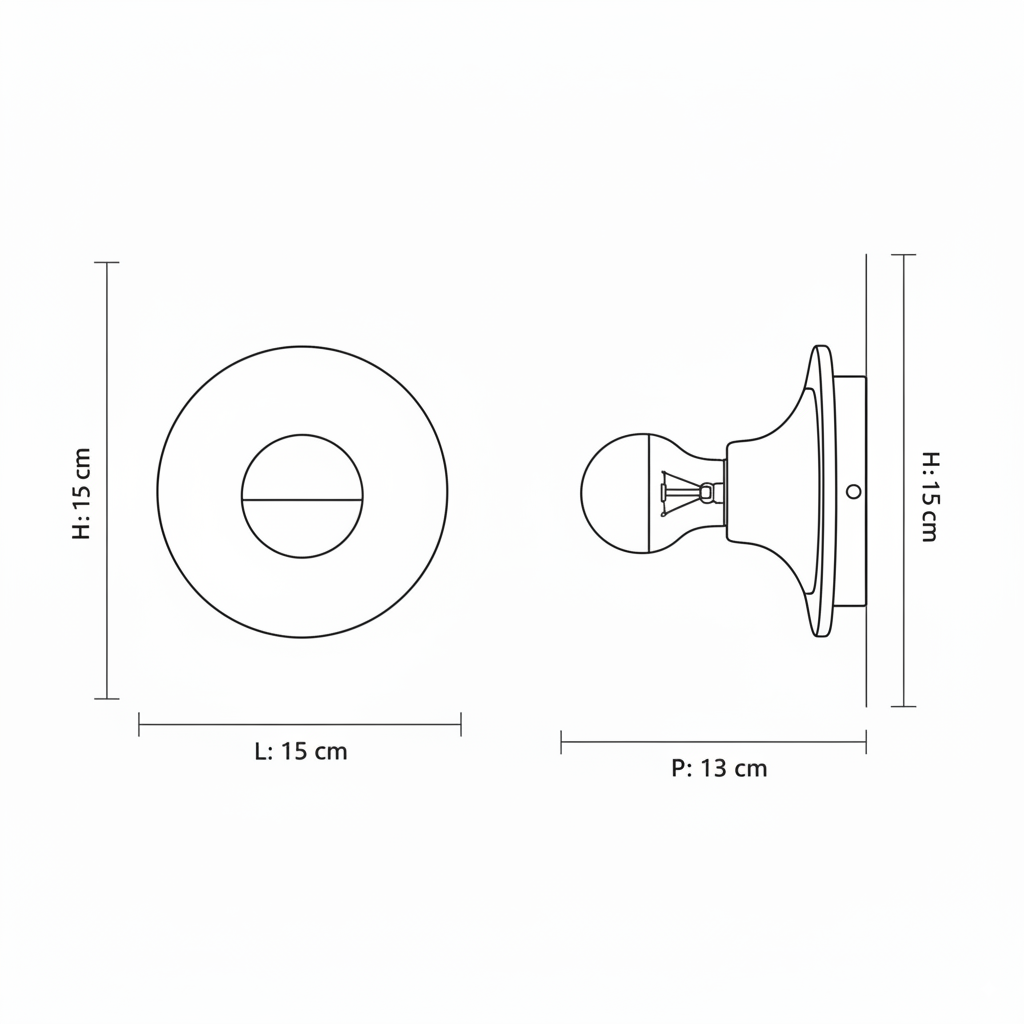 Compact Round Metal Wall Sconce 6 Inch White Retro Accent Light for Bedroom Hallway Kitchen Living Room LED Industrial Reading Fixture Moder