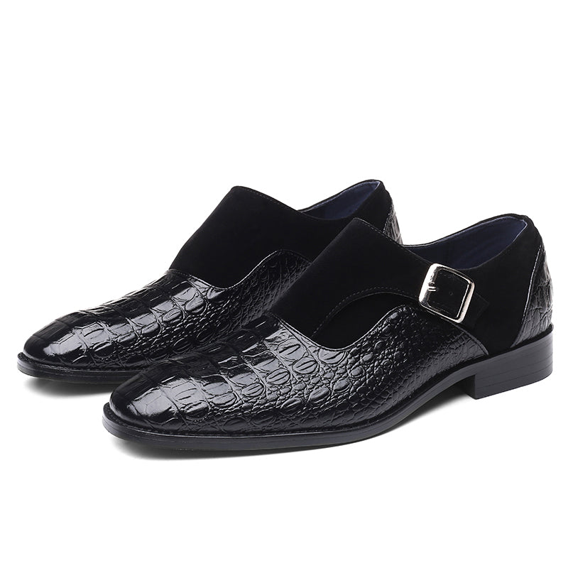 Men's Textured Faux-Leather Oxford Shoes – Classic Lace-Up Business & Formal Footwear for Weddings, Office & Special Occasions