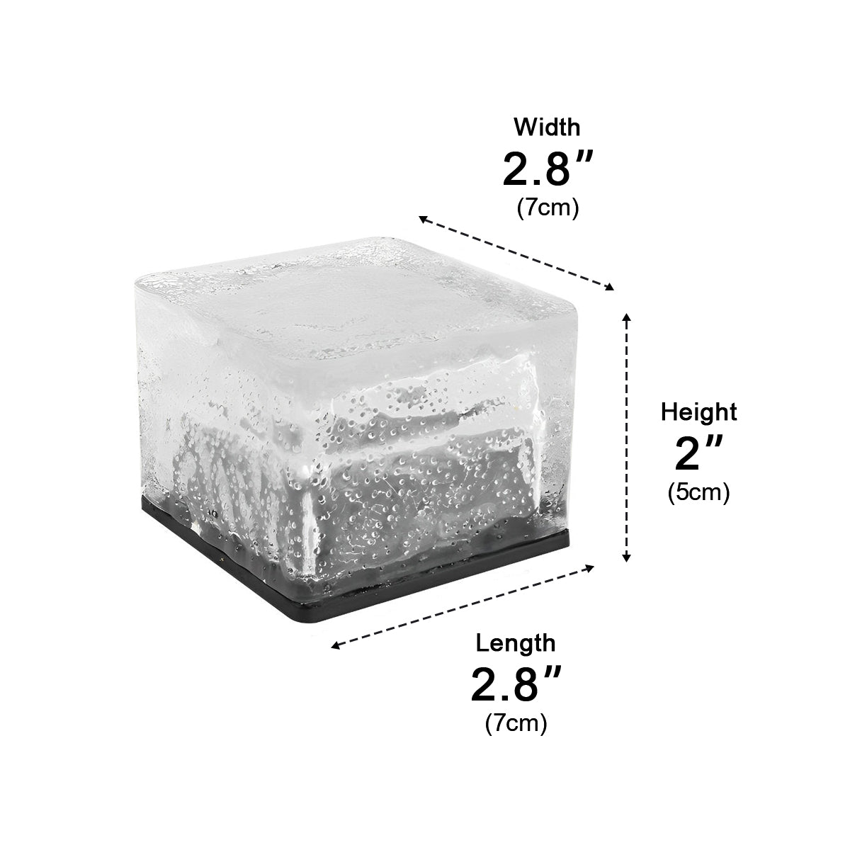 Solar Pathway Lights Crystal Cube Design for Gardens & Walkways Weatherproof Color-Changing LED Yard Illumination