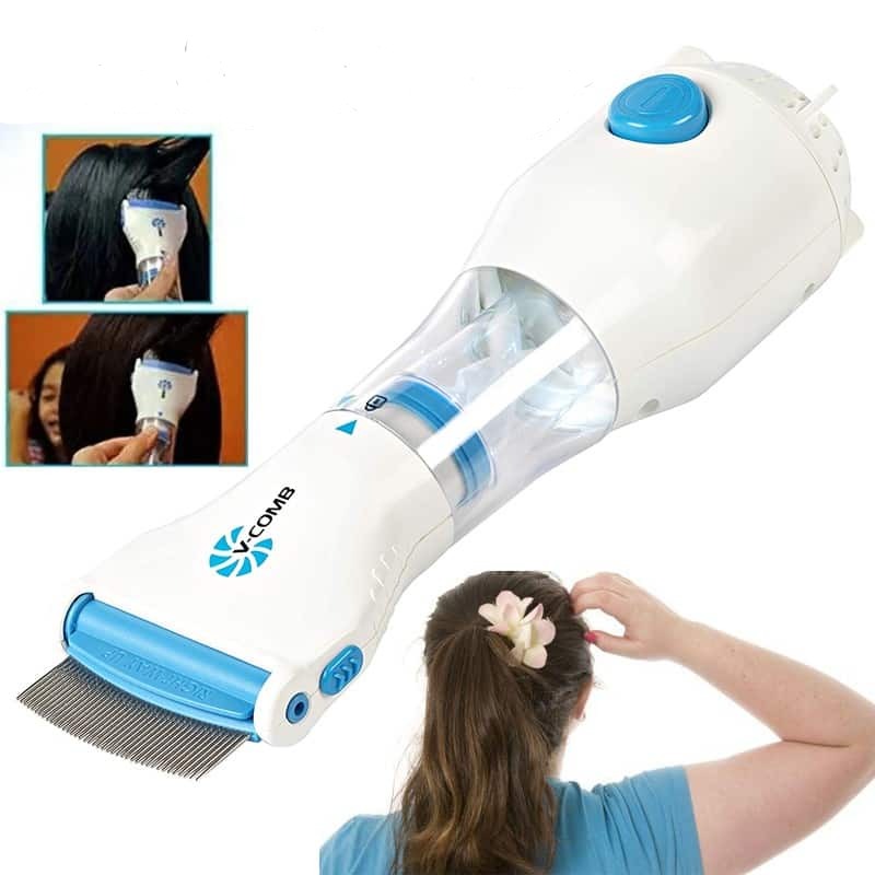 Electric Lice Removal Comb with Suction & LED Light for Kids & Adults | Chemical-Free Head Lice Treatment