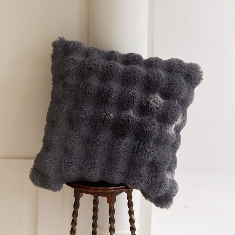 Plush Faux Fur Throw Pillow Case 18x18 or 20x20 Inch Square Cushion Cover Soft Decorative Accent for Sofa Couch Bedroom Living Room Washable