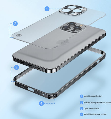 Wearclo | iPhone Case with Aircraft Aluminum Design & Elegant Protection | Lightweight Shield for Everyday Use