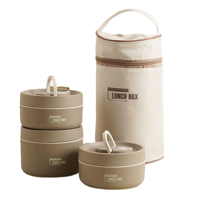 Stackable Insulated Food Jar Set with Leak-Proof Lids for Work School Travel Meal Prep Containers Portable Bento Box Hot Cold Food Storage S