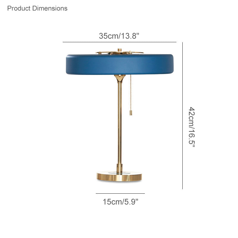 Adjustable Desk Light with Counterweight 10W LED Brass Finish Midcentury Modern Pull Chain Switch for Nightstand Office Home