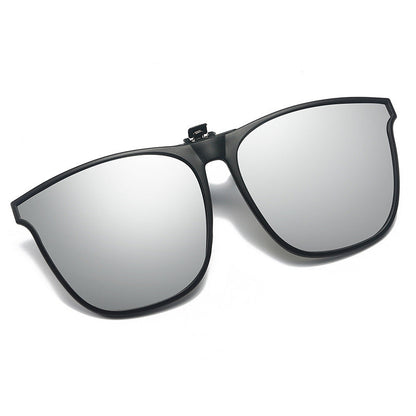 Polarized Clip-On Sunglasses for Prescription Glasses – Flip-Up Magnetic Lens Attachment UV400 Protection for Driving Outdoor Activities Eye