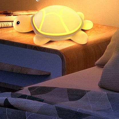 Touch-Activated LED Turtle Night Light with Color-Change Shell & Auto-Off Timer for Kids