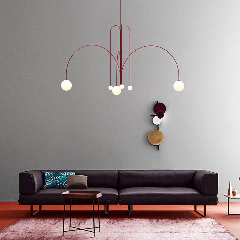 Swallow-Inspired G9 Pendant Light with Adjustable Chain, Metal & Glass Shades for Dining Room, Bedroom & Living Room Overhead Lighting