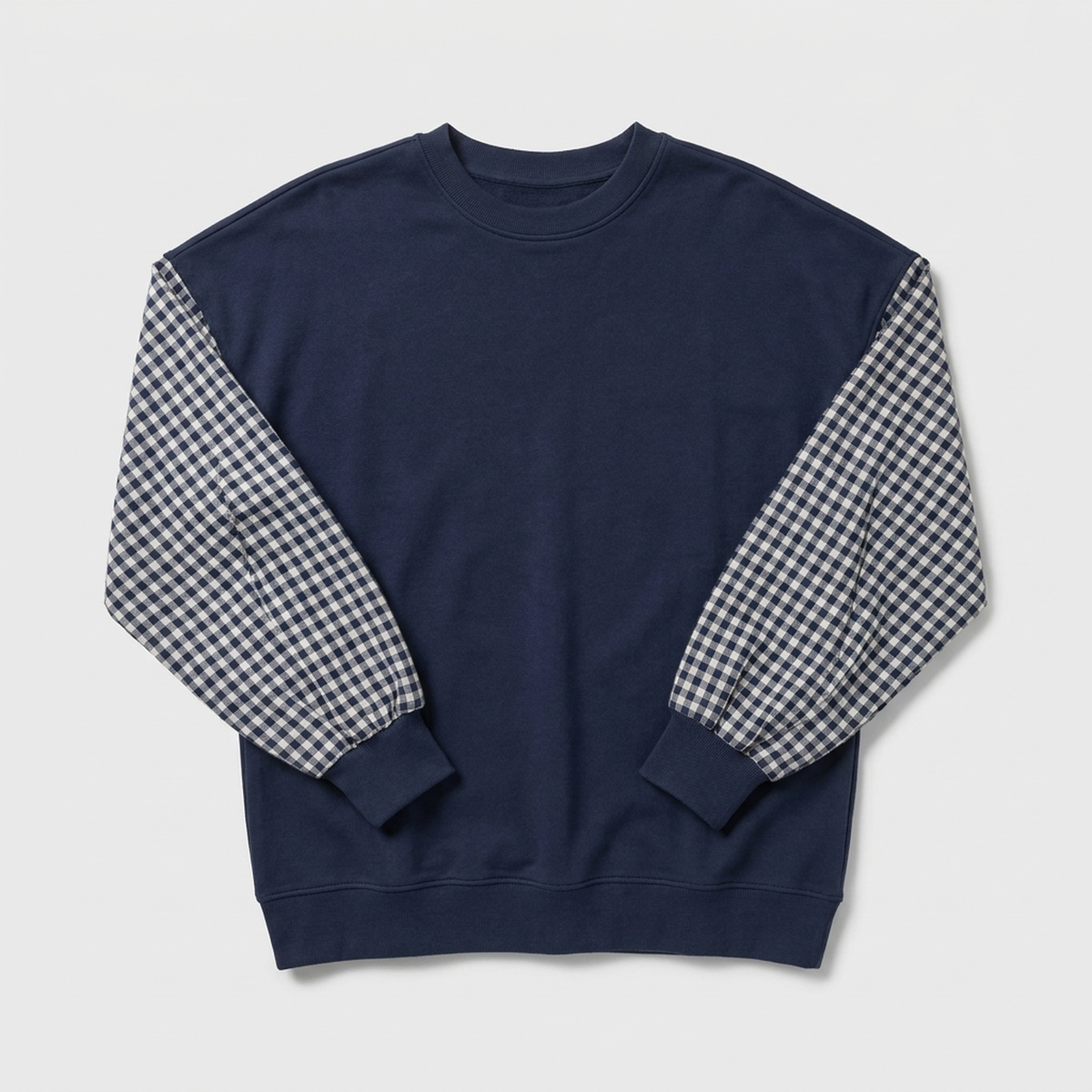 CHECKELLE – Relaxed Patchwork Crew Neck Top