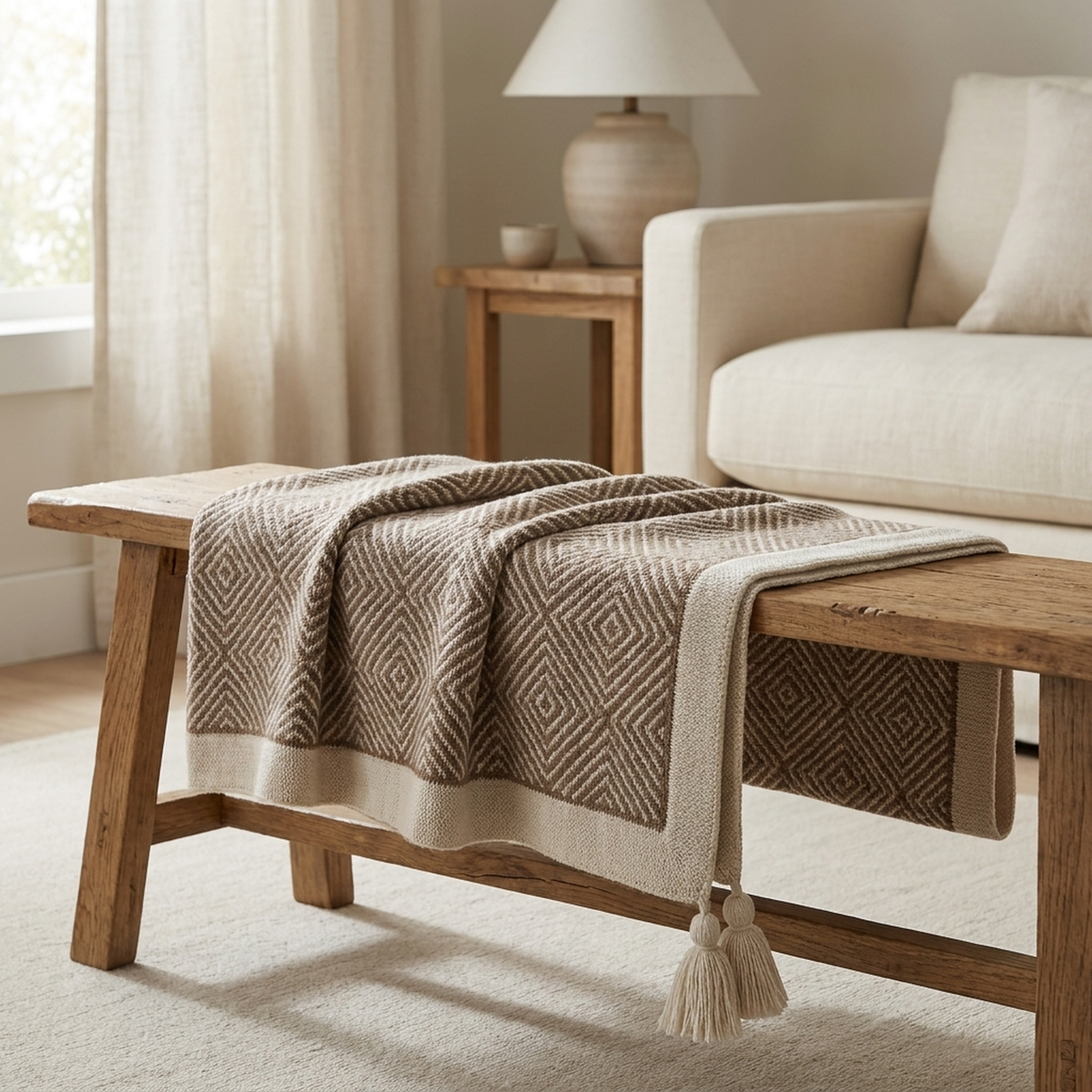 GEONEST – Nordic Shawl Blanket for Cozy Everyday Style