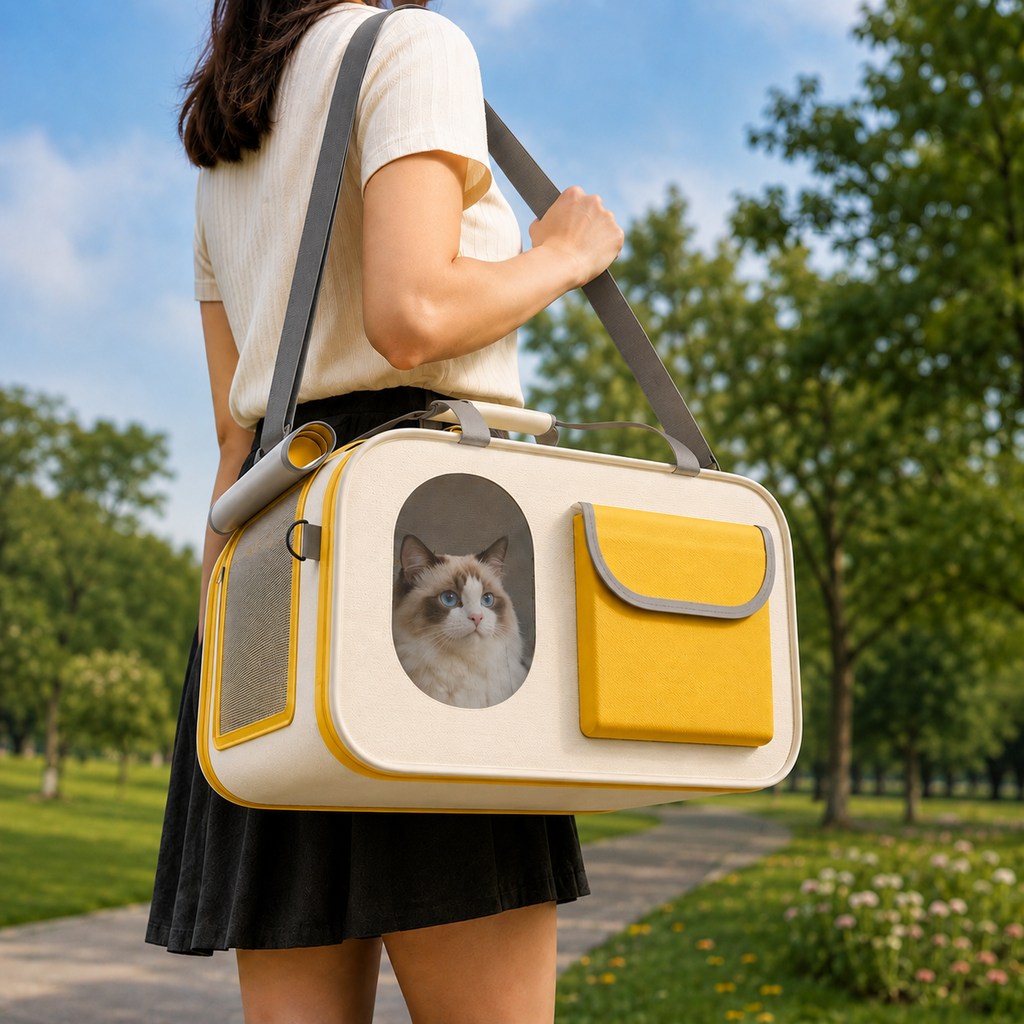 Ortekor Large Breathable Pet Carrier for Cats & Small Dogs - Roomy Travel Bag for Vet Visits, Road Trips & Daily Outings