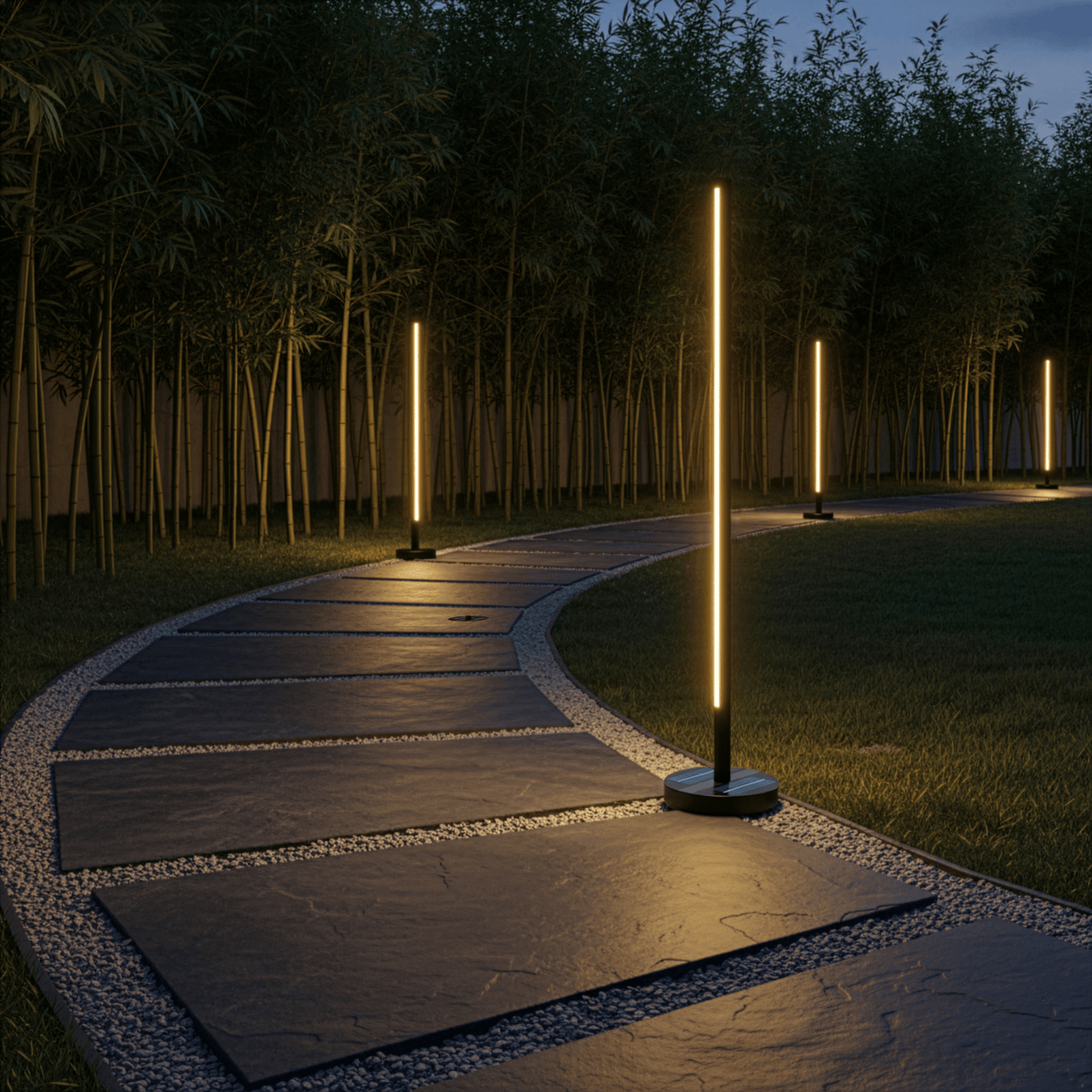 Solar-Powered Patio Floor Lamp with Wireless Charging for Outdoor Spaces