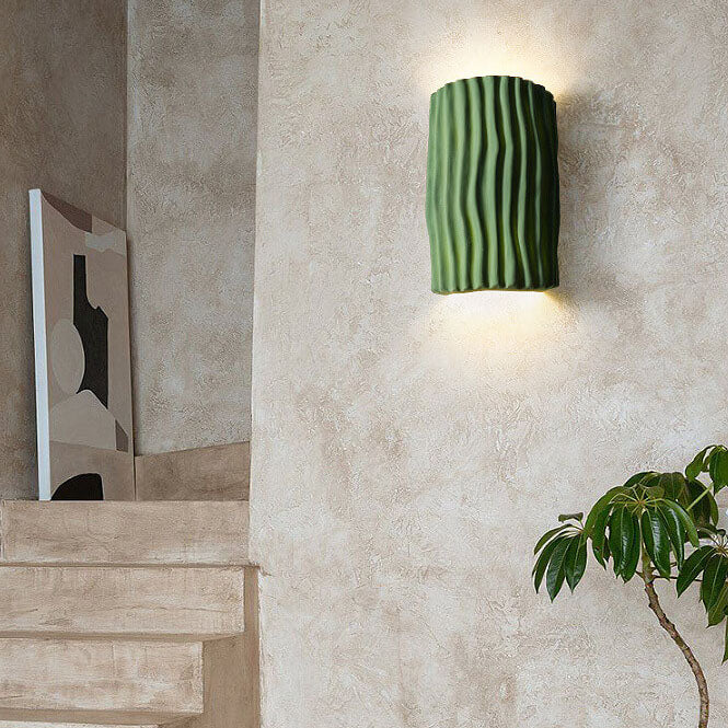 Resin Sconce Bi-Directional Light 10 inch Modern Wall Mount for Bedroom Hallway Study Accent Lighting
