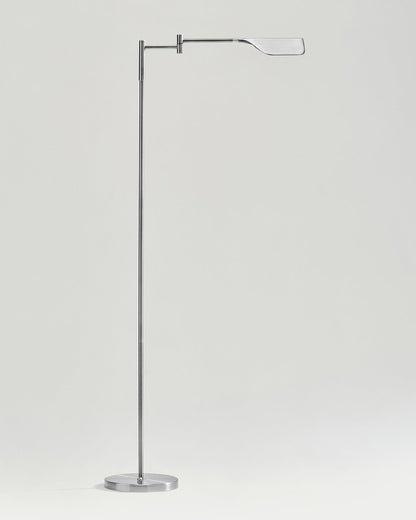Touch-Dimming Metal Standing Lamp 53 in Tall with Integrated LED for Bedroom Living Room Reading Nook Organic Leaf Shape Warm 3000K Lighting