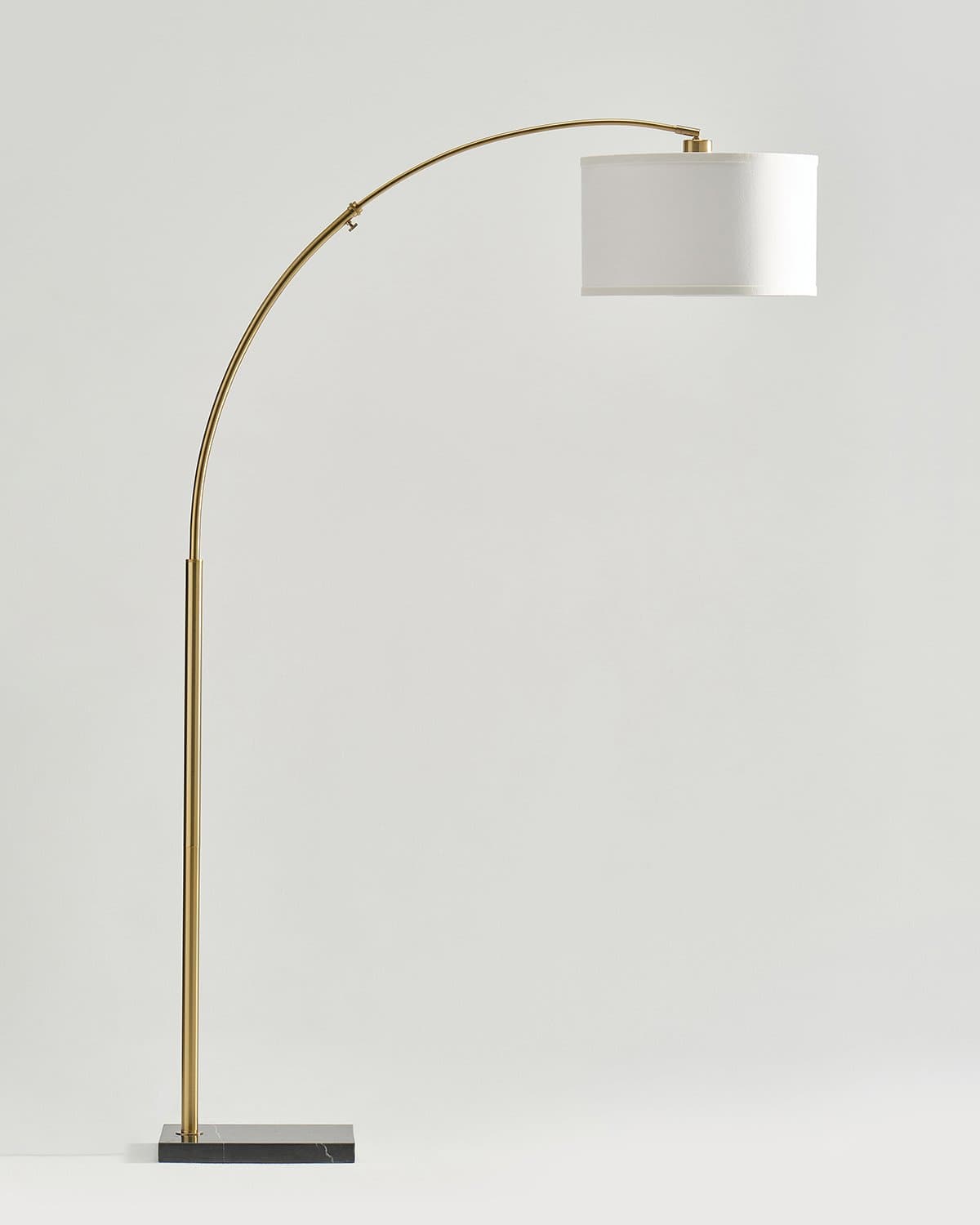 Arched Metal Reading Lamp with Marble Base 76 in Height for Living Room & Bedroom