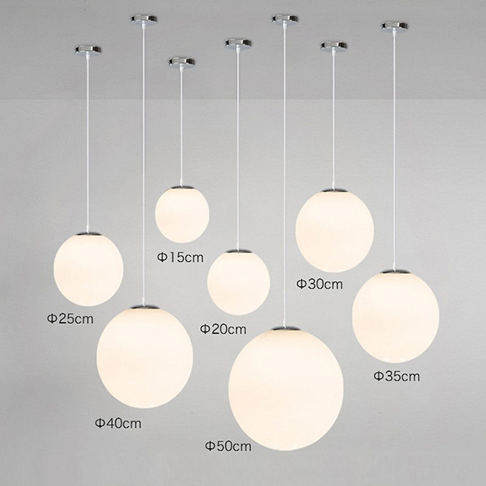 Globe Pendant Light E26 Socket for Kitchen Island Dining Room Bedroom Ceiling Lighting White 10 Inch Sphere Adjustable Hanging Fixture