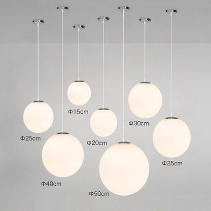 Globe Pendant Light E26 Socket for Kitchen Island Dining Room Bedroom Ceiling Lighting White 10 Inch Sphere Adjustable Hanging Fixture
