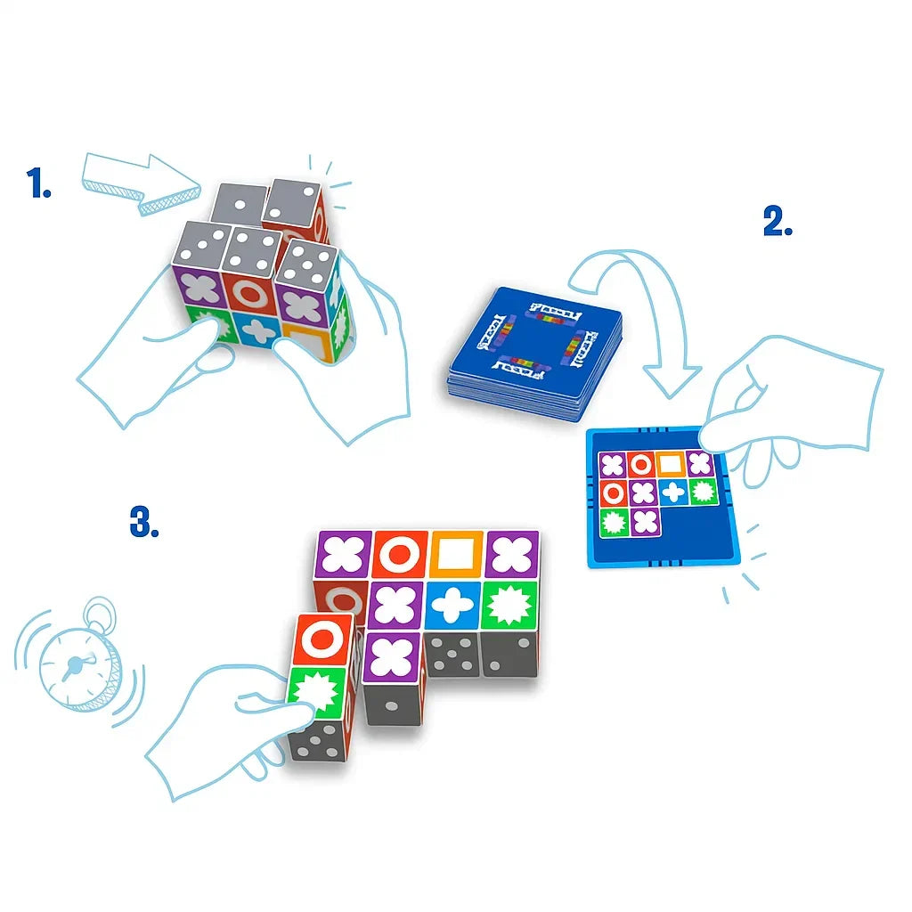 Fast-Paced Matching Puzzle Game for Kids & Adults Ages 7+ | Screen-Free Tabletop Challenge for 1-4 Players | Portable Travel-Size Strategy G
