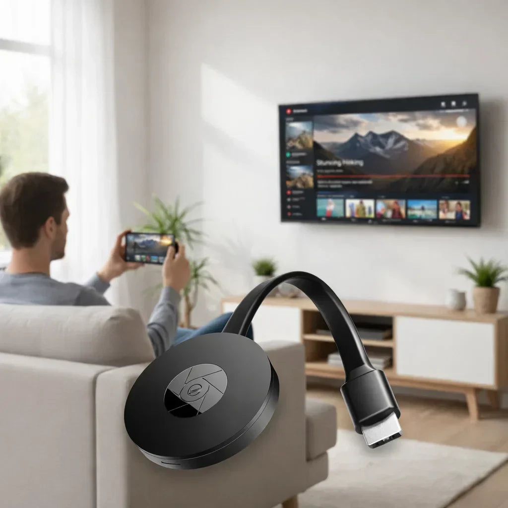 HDMI Display Dongle for Phone to TV Mirroring – Full HD 1080p Wireless Streaming Adapter with AirPlay, Miracast & DLNA Support