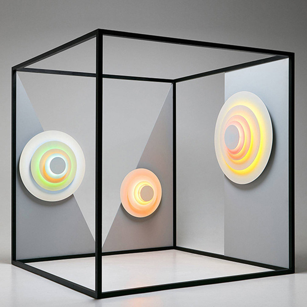 Colorful Round Metal Wall Sconce for Living Room, Bedroom & Dining Room – Modern Indoor Lighting Fixture