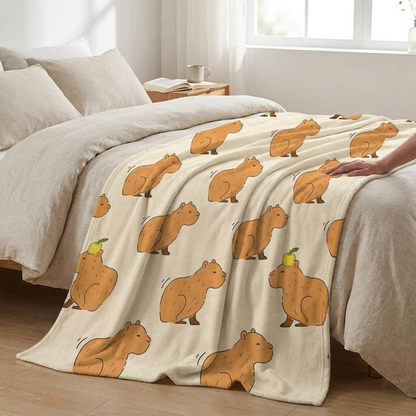 CAPYCHARM – Capybara Blanket for Playful Home Comfort