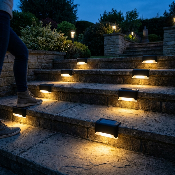 STEPGLINT – Solar Step Lights 8-Piece Set for Automatic Evening Lighting