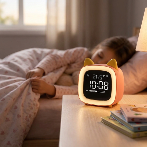 SNOOZETAIL – Animal LED Alarm Clock Night Light for Peaceful Bedtimes
