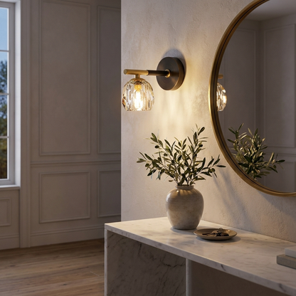 COPRIELLE – Crystal Wall Sconce for Elegant Glow