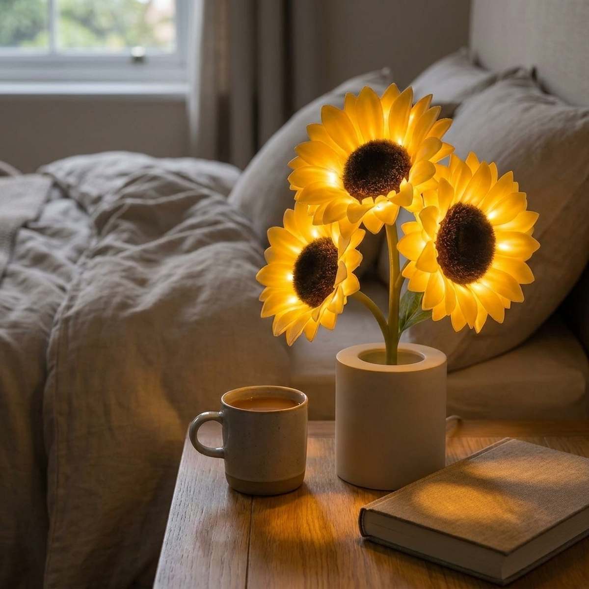 PETALRAY – Cordless Table Lamp for Elegant Floral Ambience