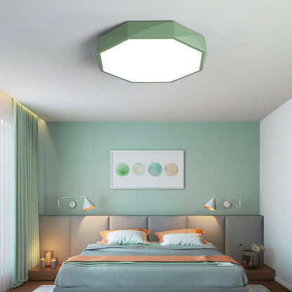 Abstract Scandinavian LED Ceiling Light Flush Mount Minimalist Round Indoor Fixture for Bedroom Living Room Hallway Modern Nordic Style