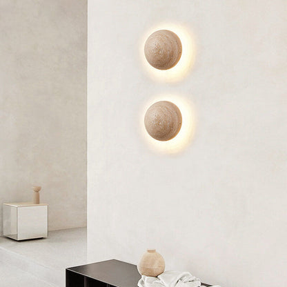 Stone Sconce Hardwired LED 6 inch Square Contemporary Fixture for Bedroom Entryway Lounge Ambient Task Lighting Compact 10 Watt Integrated N
