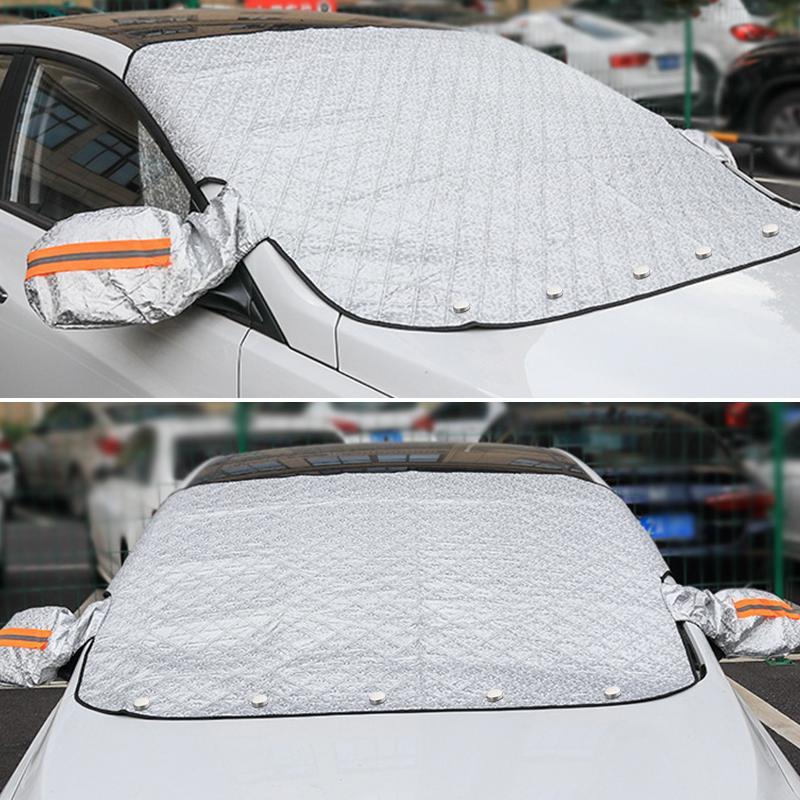 Windshield Snow Cover with Magnetic Hold & Mirror Protection for Cars, SUVs & Trucks – All-Season Frost Shield & Sun Blocker